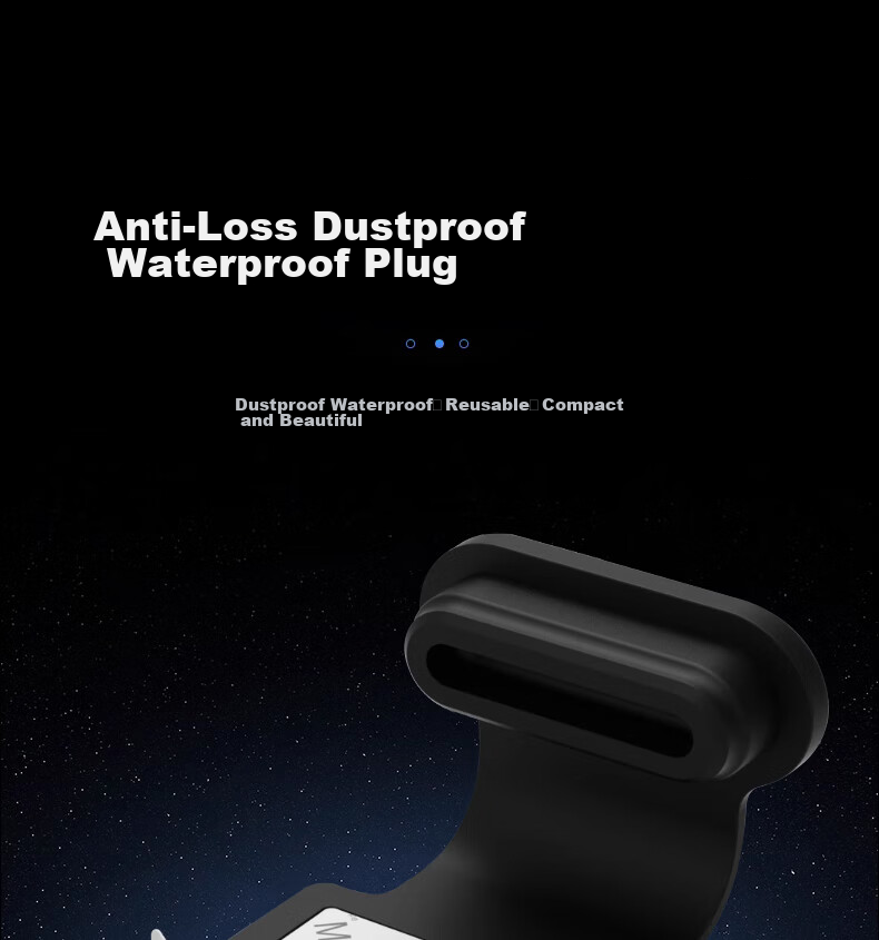 Dipuer Android Phone Charging Port Dust Plug, Type-C Compatible with Xiaomi/Huawei/OPPO/Vivo And Other Android Devices, Black, Pack of 2 1