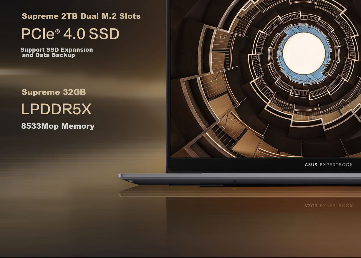 ASUS Poxiao 6Pro 14-Inch AI Lightweight Business Laptop (2nd Gen Core Ultra5, 32GB RAM, 1TB Storage, 2.5K Display, 144Hz Refresh Rate) 7