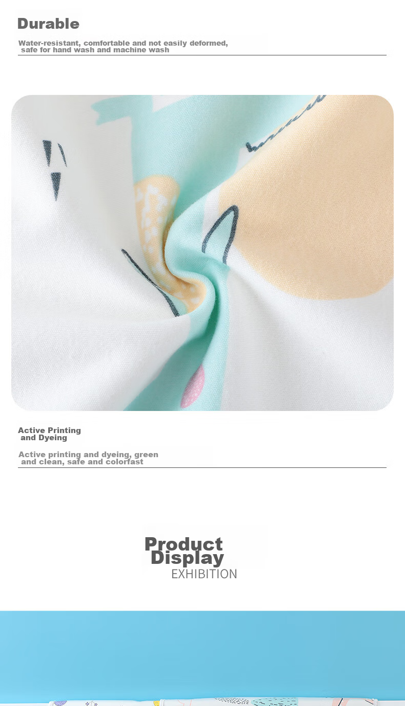 Grace Baby Diaper Pad, Extra Large Washable Menstrual Period Pure Cotton Bed Sheet Cartoon Crocodile Pattern, 150*100cm 8