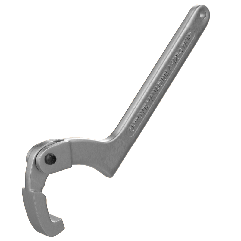 Kafuweier Hook-Shaped Adjustable Crescent Wrench, Multi-Purpose Oil Cylinder Nut Wrench, Shock-Absorbing Adjustable Water Meter Wrench WR4103H