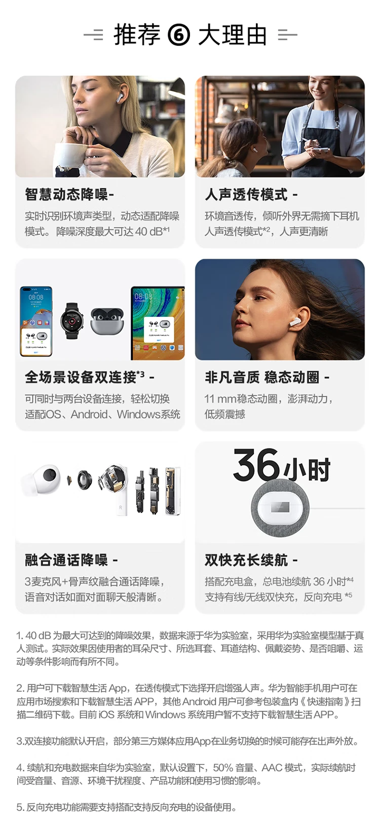 Huawei HUAWEI FreeBuds Pro True Wireless Bluetooth Headphones In-Ear Headphones Active Noise Cancellation Ultra-Long Battery Life Device Dual Connection Wireless Charging Version Frost Silver Huawei HUAWEI FreeBuds Pro True Wireless Bluetooth Headphones In-Ear Headphones Active Noise Cancellation Ultra-Long Battery Life Device Dual Connection Wireless Charging Version Frost Silver