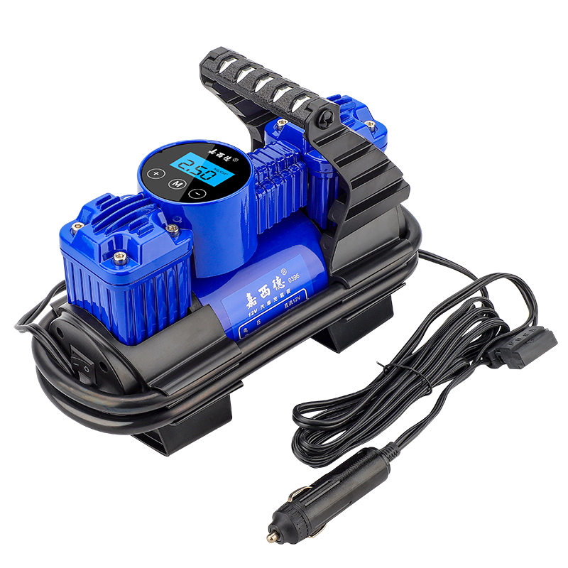 Jiaxide 0377-A Dual-Cylinder Digital Car Air Pump, Tire Inflator with Preset Pressure, Automatic Start-Stop Functio