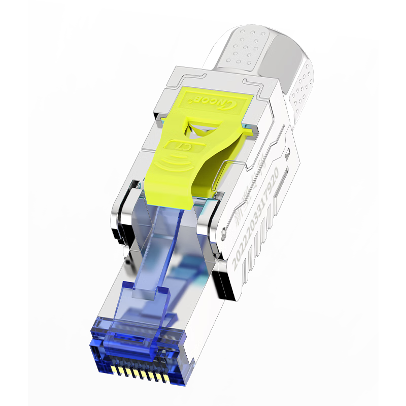 CNCOB Category 7 Ethernet Cable Connector, Tool-Free [Data Center], CAT7 10 Gigabit Network Connector, 1 Piece, CN-8002
