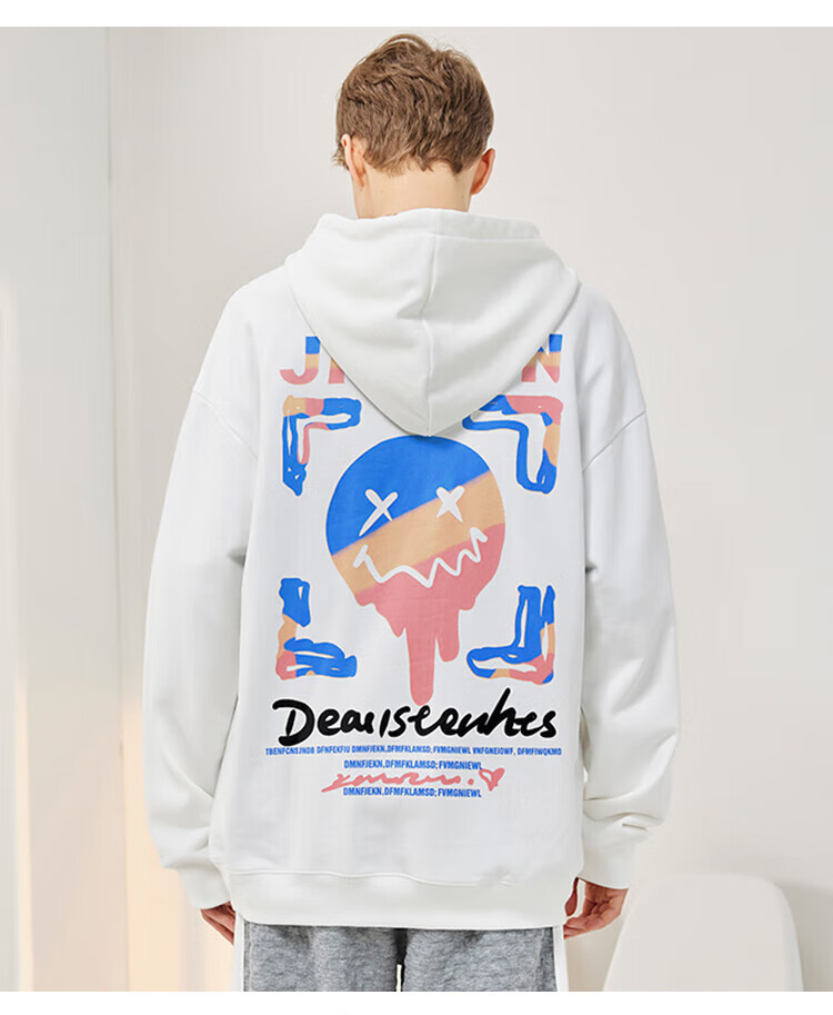 NASA GISS Official Collaboration Hoodie for Men, Spring And Autumn Fashion, Youth Student Printed Couple Outfit, White, M 9