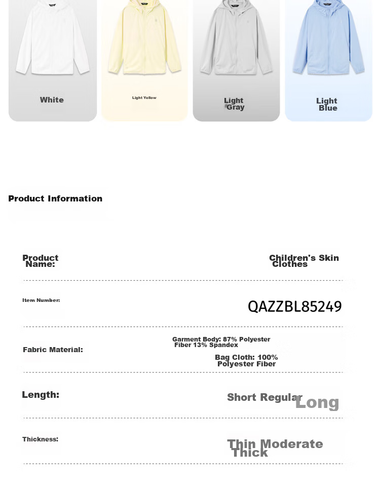 TOREAD Flagship Children's Sun Protection Clothing for Boys And Girls, Summer Sun Protection Jacket Outerwear Skin-Friendly Clothing, White, Size 150 12
