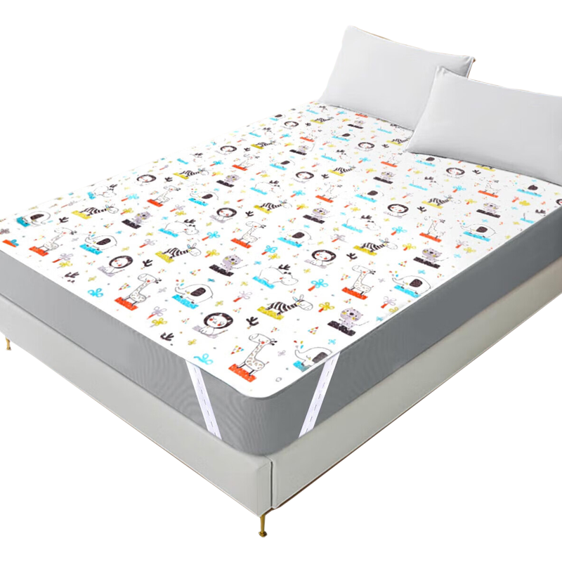Ankexin Baby Washable Pure Cotton Diaper Pad, Large Size Bed Sheet, Baby Diaper Protection Mat, Zoo Style, 180*200cm