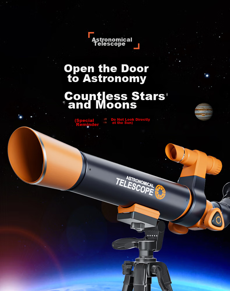 Astronomical Telescope Children's Toy, Birthday Gift for Boys And Girls Aged 7-14, High-Definition Large-Aperture Professional Telescope for 9-12 Year Olds, 13 Elementary School Students, Gift Box Included 1
