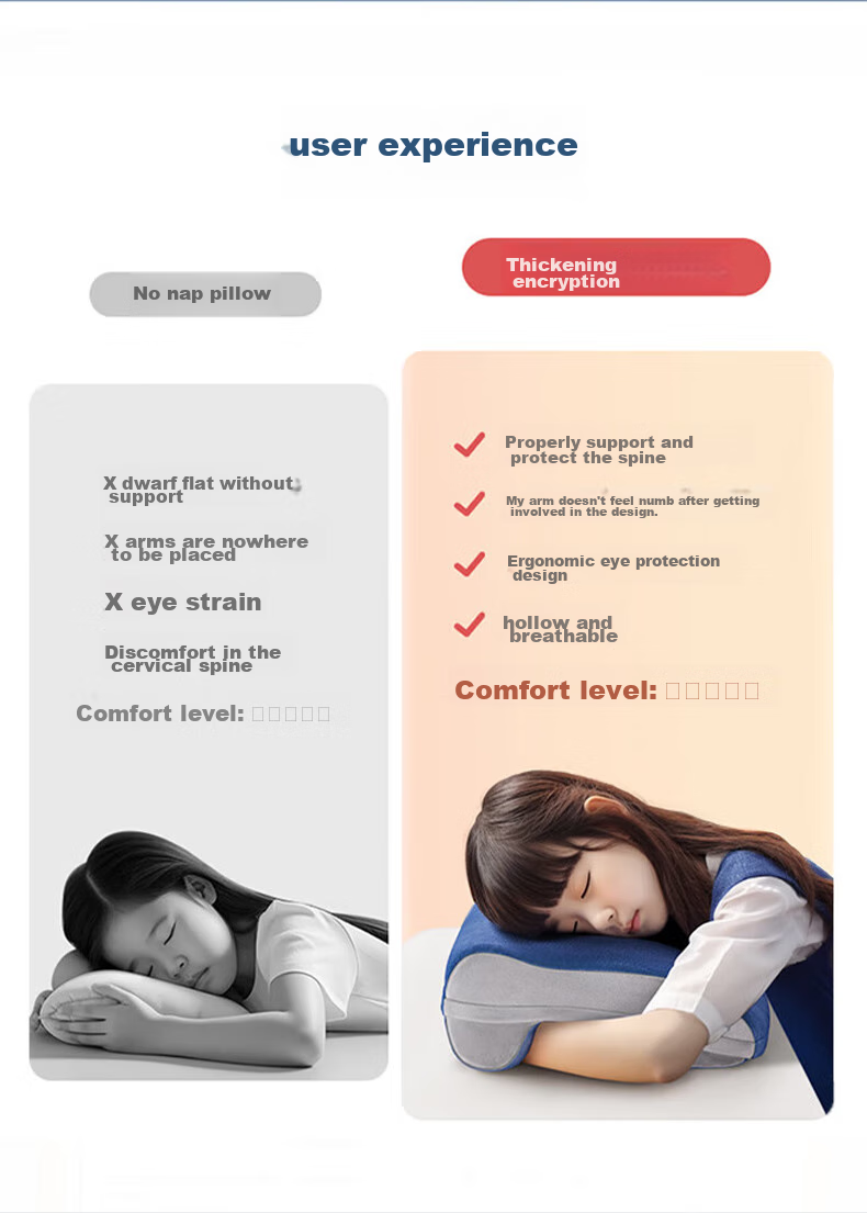 Mixiaoshu Nap Pillow, Children's School Napping Aid, Office Reclining Pillow, Adult And Student Siesta Sleeping Pillow 4