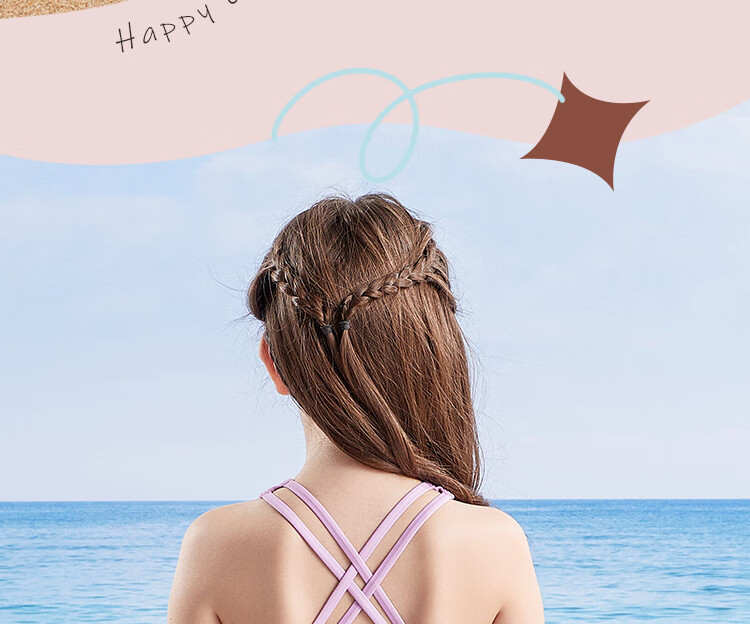 MIZUNO Children's Swimsuit, Cute Mermaid Princess Style with Skirt for Girls, Sun Protection One-Piece Swimwear for Older Kids, Hot Spring Bathing Suit A3402 Purple 150 16