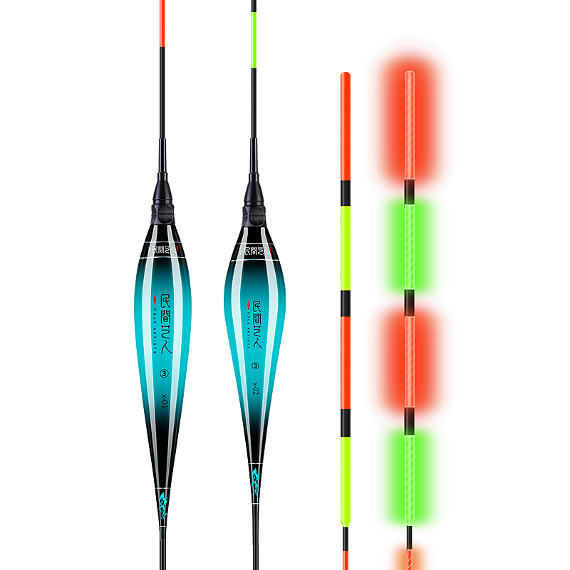 Minjianyiren Large Fish Float, Luminous Day And Night Use, Thickened Eye-Catching Hard Tail Electronic Float for Hand Rod Long-Distance Casting