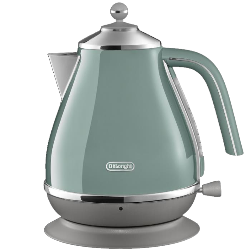 Delonghi Electric Kettle, Retro Home Use 304 Stainless Steel Water Boiler, Automatic Power-Off 1.7L Large Capacity KBO2001.CGR, Satin Green, Gift