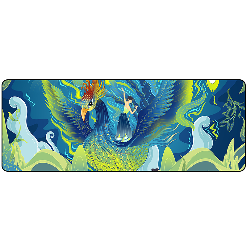 Lingshe Mouse Pad, 800*300*2 Extra Large Thick Office And Gaming Mouse Pad, Student Computer Desk Mat, Precision Edge Locking, G-05 Que Ling