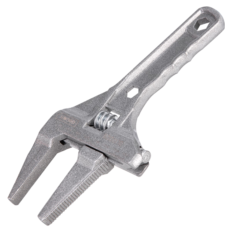 Deli Plumbing Adjustable Wrench, Labor-Saving Pipe Wrench, Wide-Mouth Short-Handle Adjustable Spanner for Home Use DL120109