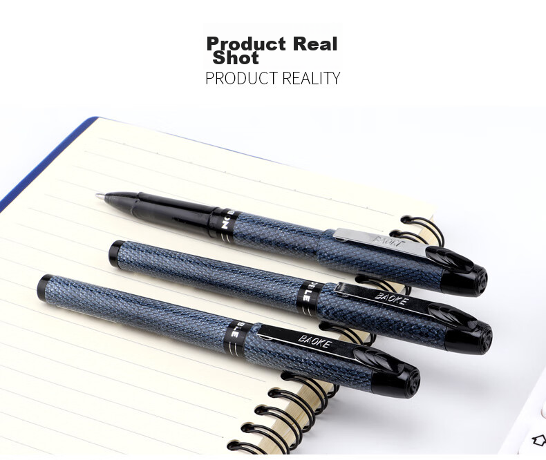 BAOKE PC2538 Black Large Capacity 0.7mm Gel Pen Signature Pen Ink Pen, 12 Pens/box 6