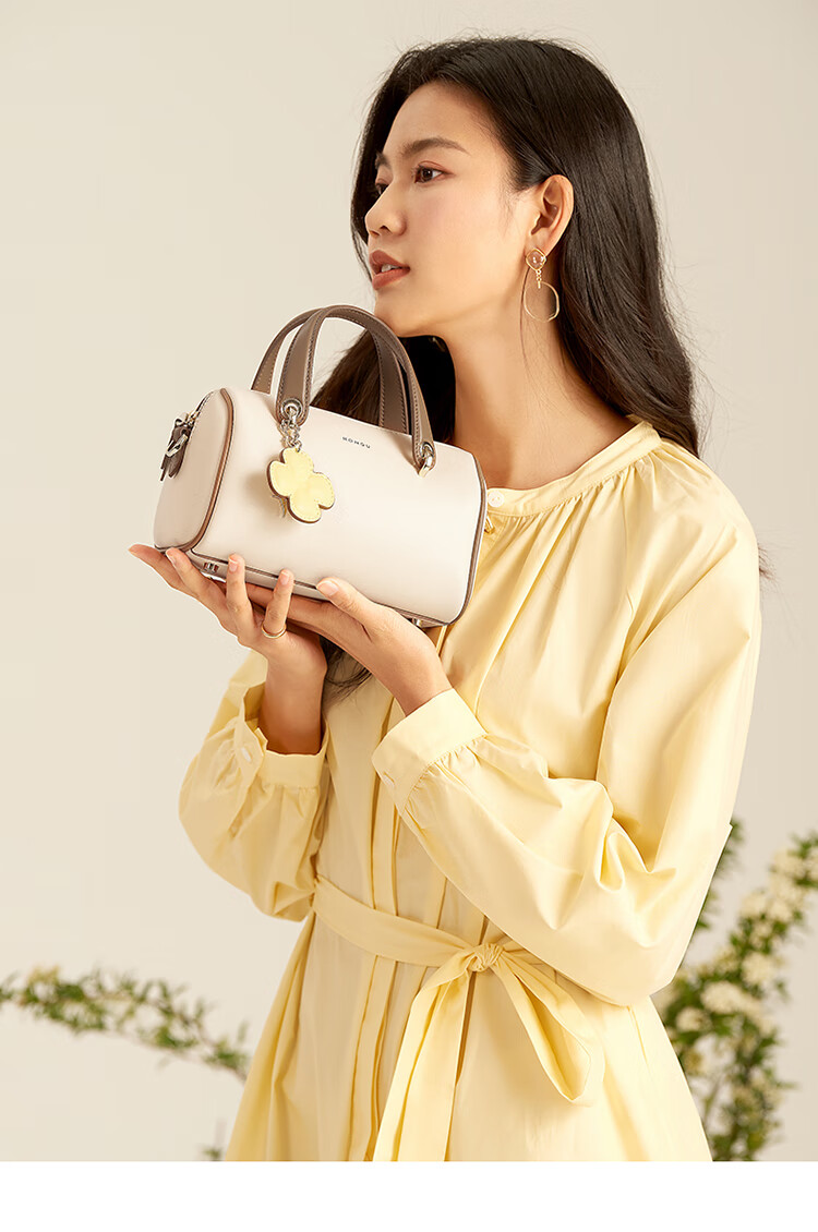 HONGU Women's Leather Handbag, Shoulder Bag, Crossbody Bag, Tote Bag, Simple Pillow Bag, Birthday Gift for Girlfriend 2