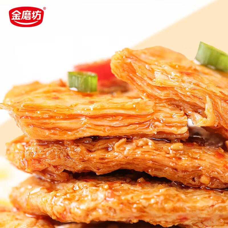 金磨坊手撕素肉卷豆干麻辣仔鸡味20g*20包/盒素牛排解馋零食大礼包
