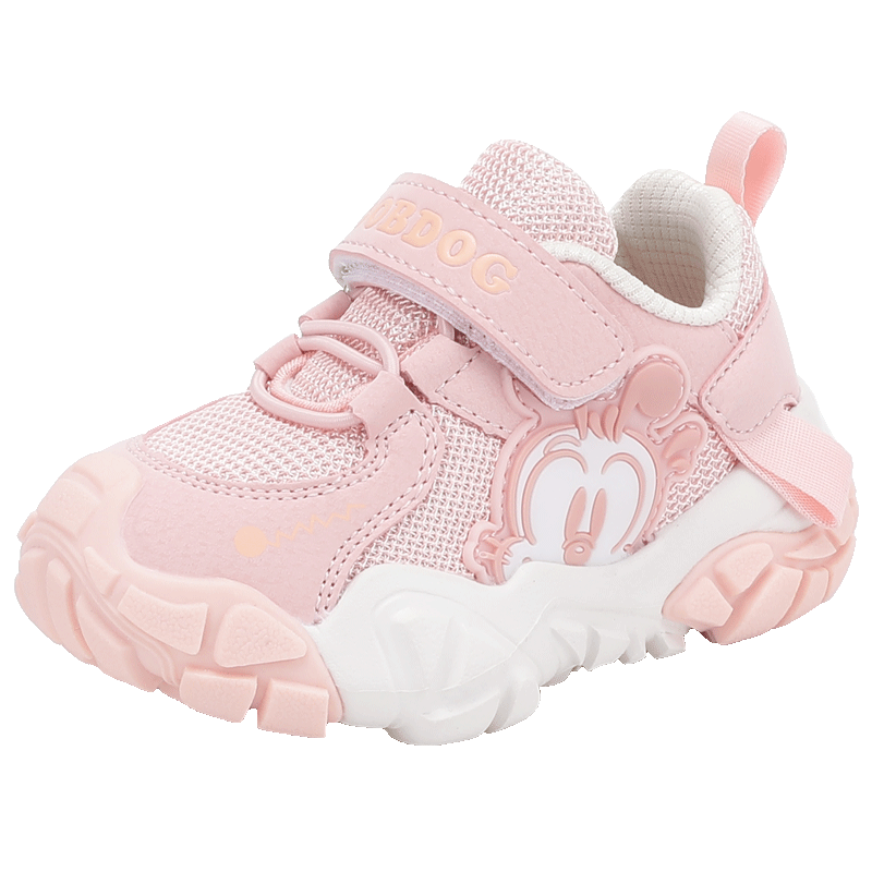 BOBDOG , BOBDOG Toddler Shoes for Spring And Autumn, Boys' Soft-Soled Baby Shoes 102321019, Fruit Pink Color, Size 29