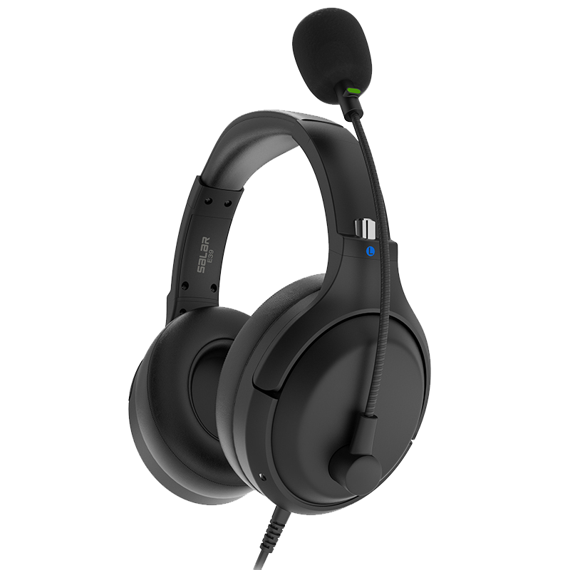 SaLaR E39 Headphones, Over-Ear TEENC Active Noise Cancellation for English Listening Test, High School Entrance Exam Preparation, Online Classes, Human-Machine Dialogue, Wired USB Headset with Microphone