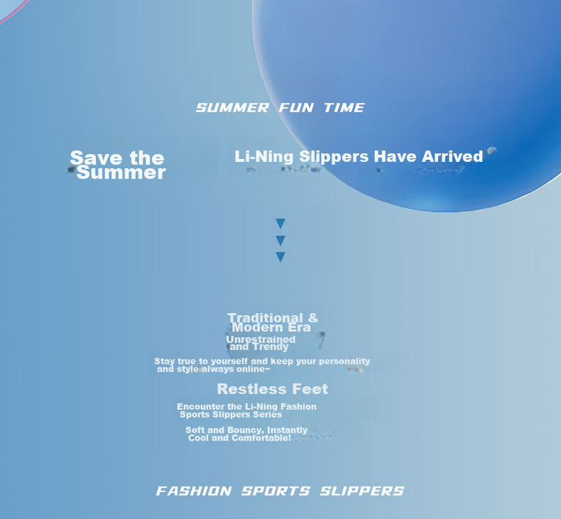 Li-Ning Sports Slippers for Men And Women, All-Season Couple's Slide Sandals, Home Bath Beach Non-Slip Odor-Resistant Outdoor Slippers 2