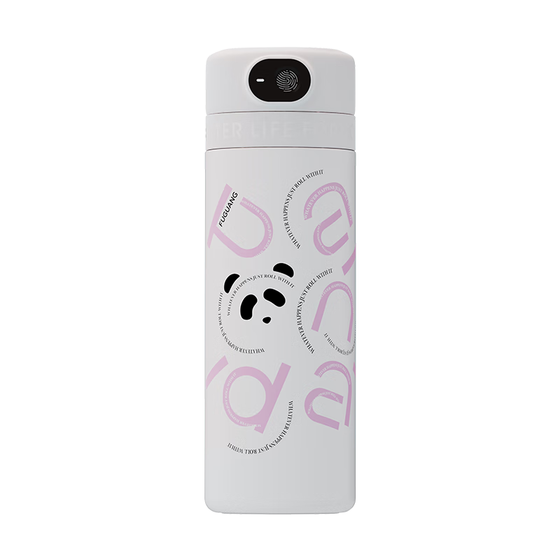 Fuguang Smart Fingerprint Cup, Unlock Password, Children's Thermos Cup, Student 316L Straw Water Bottle, Gift for Boys And Girls