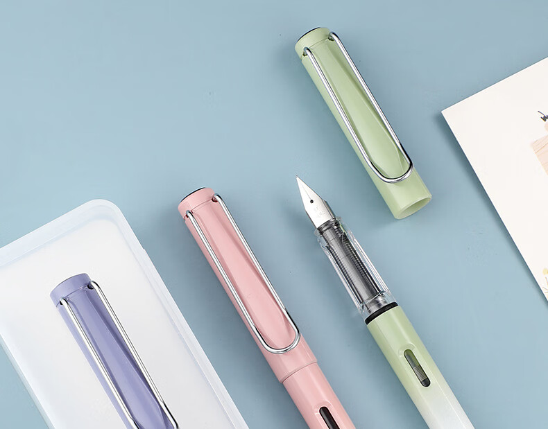 HERO Fountain Pen 1359 Nezha Series Fine Nib Thermosensitive Erasable Student Pen for Boys and Girls Beginner Handwriting Practice Grade 3 Posture Correction Ink Pen EF Nib Blue 18