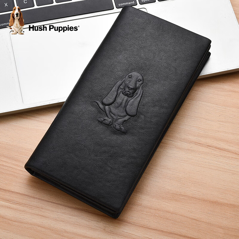 Hush Puppies Wallet, Men's Top-Grain Leather Genuine Short Casual Simple Wallet, Gift Box Set, Birthday Gift for Boyfriend