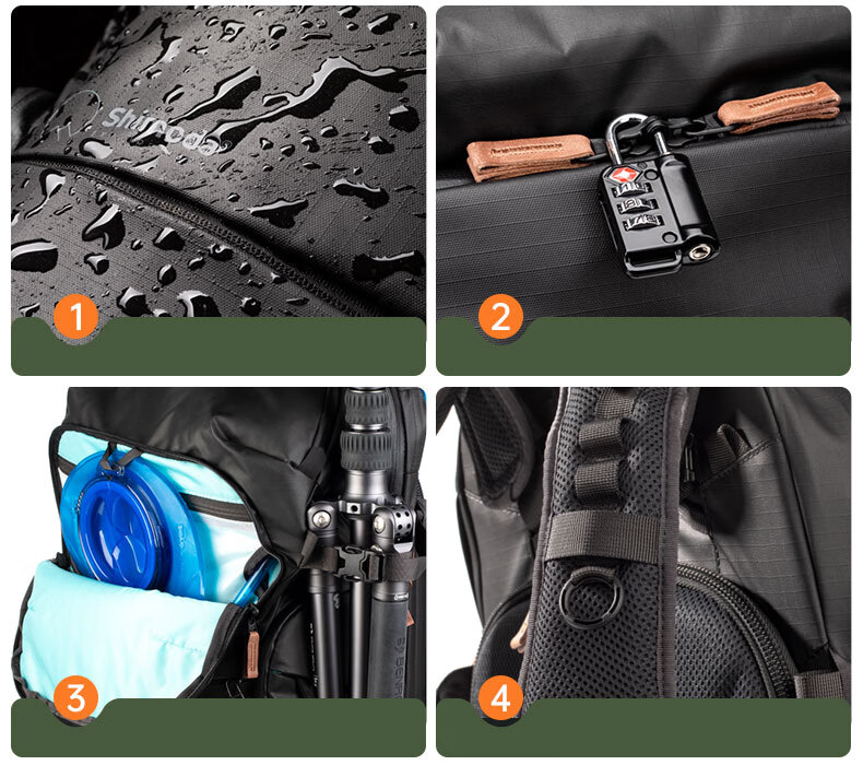 Shimoda Photography Bag Professional Outdoor Travel Camera Backpack Wing Platinum Explore E30v2 Black Medium Mirrorless Camera Insert Set 520-156 6