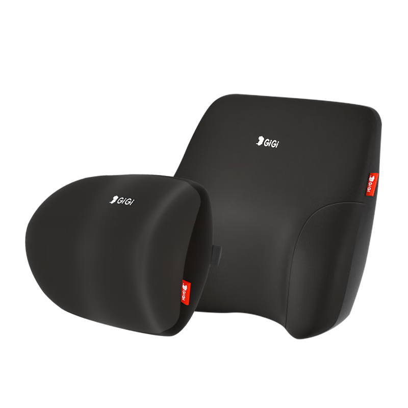 GiGi Car Headrest And Lumbar Support Set, Automotive Neck Pillow, Cushion, Car Seat Backrest And Lumbar Pad