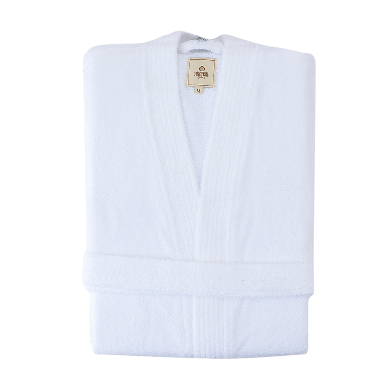 Grace Antibacterial And Anti-Mite Home Bathrobe for Men And Women, Pure Cotton Long Robe, Absorbent Hotel Comfortable Couple's Bathing Suit