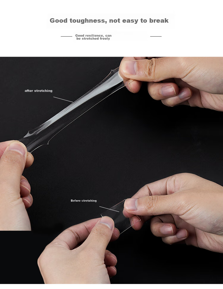GuangBo Windproof Nano Double-Sided Tape, Leaves No Trace, 1mm Thickened, Transparent Poster, Strong Adhesive Film, High-Adhesion for Home And Car Use, 30*35mm/40 Pieces S45155 8
