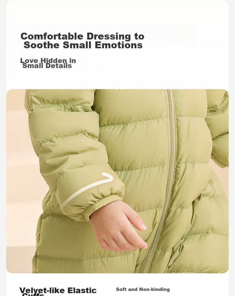 BALABALA Baby Down Jacket Infant Lightweight One-piece Romper Bodysuit Toddler Winter Clothes Boys Girls Cute Cartoon 9