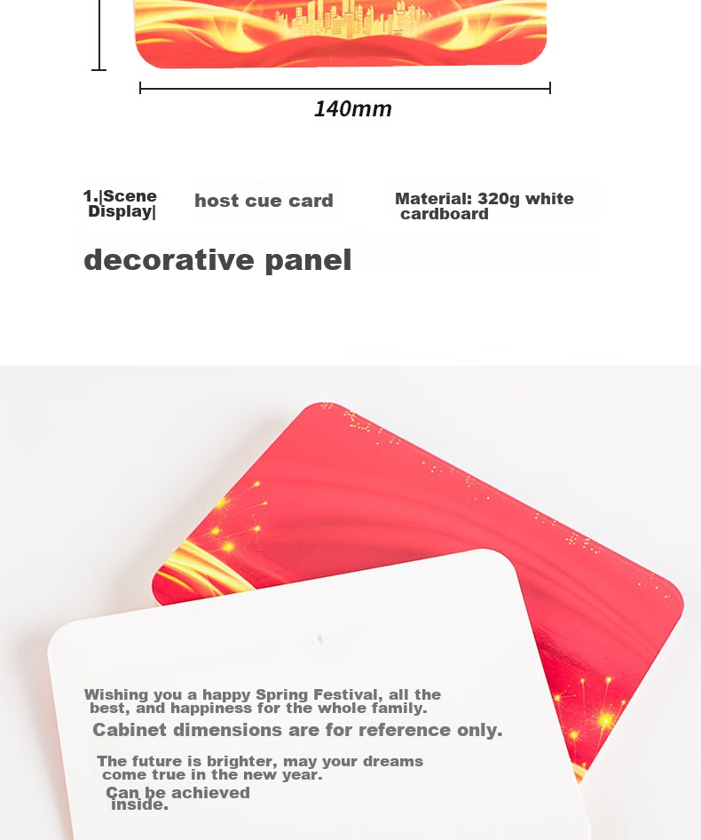 Geshan Host Large Speech Cards for Annual Meetings 2025, New Year's Eve Party, Wedding, Red Host Performance Cards, Universal Host Cards for Events And Parties, 30 Pieces 5