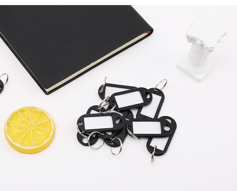 Befon Key Tag, Key Management Hanging Tag, Classification Marker, Key Chain, 2459 Office Key Pendant, Office Supplies, Black, 50 Pieces/box 3