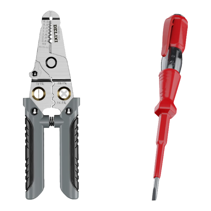 DELIXI Wire Stripping Pliers, Electrician's Specialized Wire Cutter, Multifunctional Stripping Pliers, Handheld Multi-Function Wire Separator And Crimping Pliers