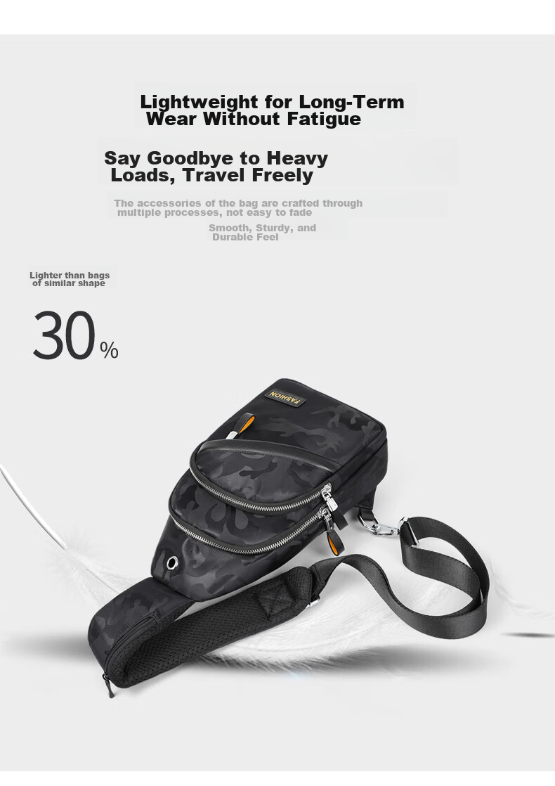 Viney Men's Crossbody Bag, Chest Pack, Sports Phone Bag, Waist Pack, Cycling Small Satchel, Shoulder Bag for Men, Multifunctional Large Capacity 13
