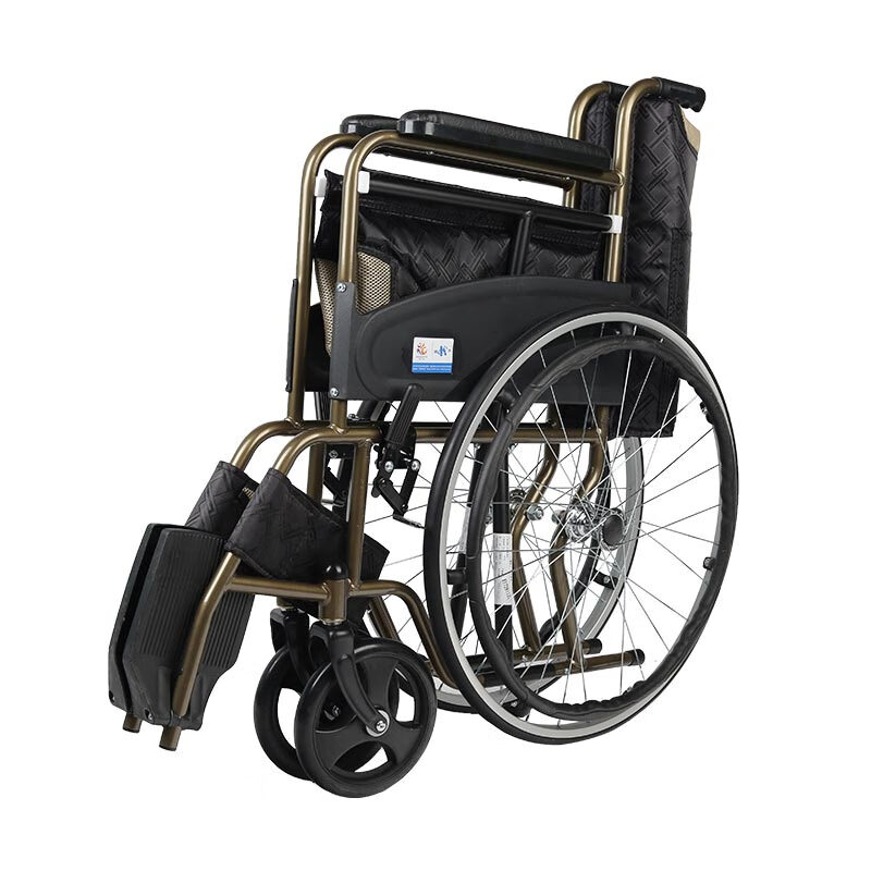 凯洋轻便轮椅 铝合金可折叠轻便老人手动轮椅车老年轮椅车助行器 ky