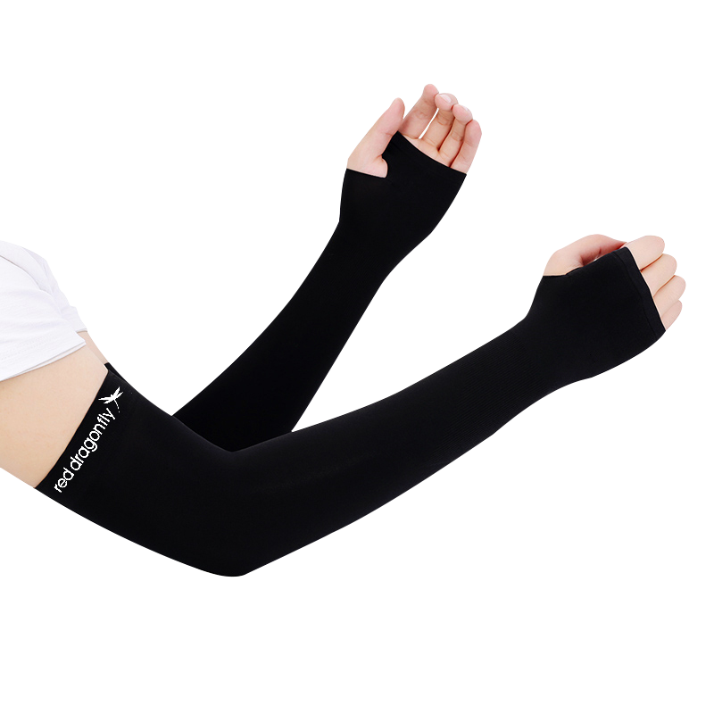 RED DRAGONFLY Ice Silk Sun Protection Arm Sleeves for Men Summer Outdoor Driving Cycling Sports Long Thin Breathable Sunshade Sleeves