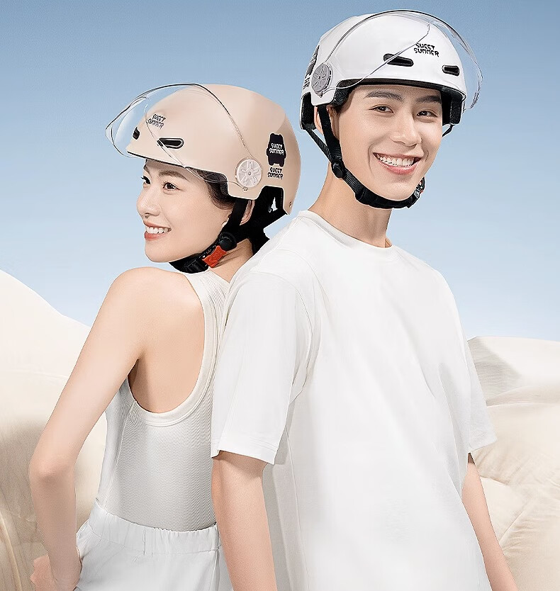 Phoenix Basic TK02 New National Standard 3C Certified Electric Vehicle Helmet Ice Crystal Blue Unisex Summer Motorcycle Scooter Half Helmet Riding Safety Cap One Size 25