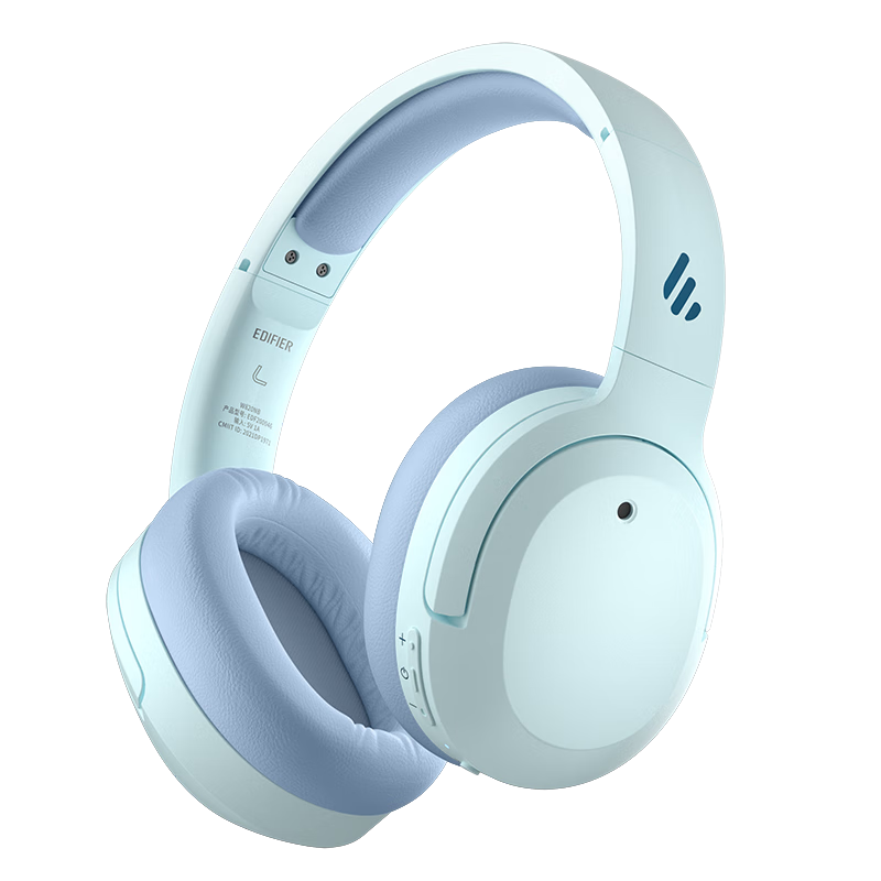 EDIFIER W820NB Classic Edition Over-Ear Bluetooth Active Noise Cancelling Headphones with Gold Certification for Mobile Phones, Computers And Laptops, Lake Blue Color, Graduation Gift