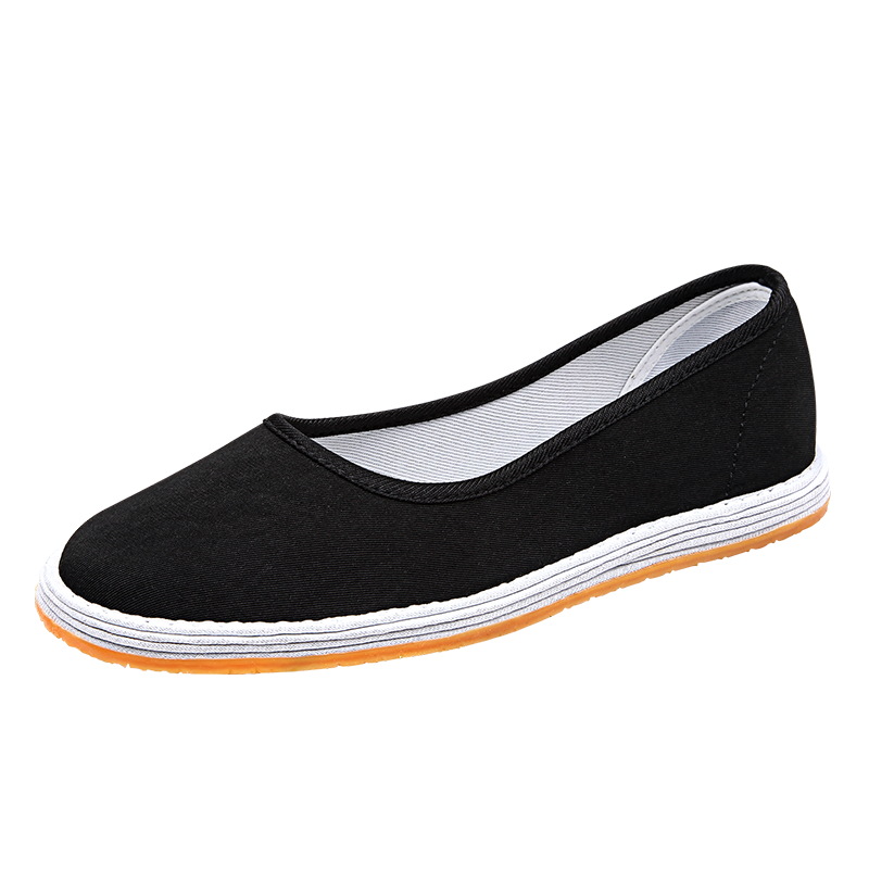 BUS HEYUAN Traditional Women's Hanfu with Breathable Buckle, Old Beijing Cloth Shoes, 91Y-1022A, Black Slip-On, Size 40