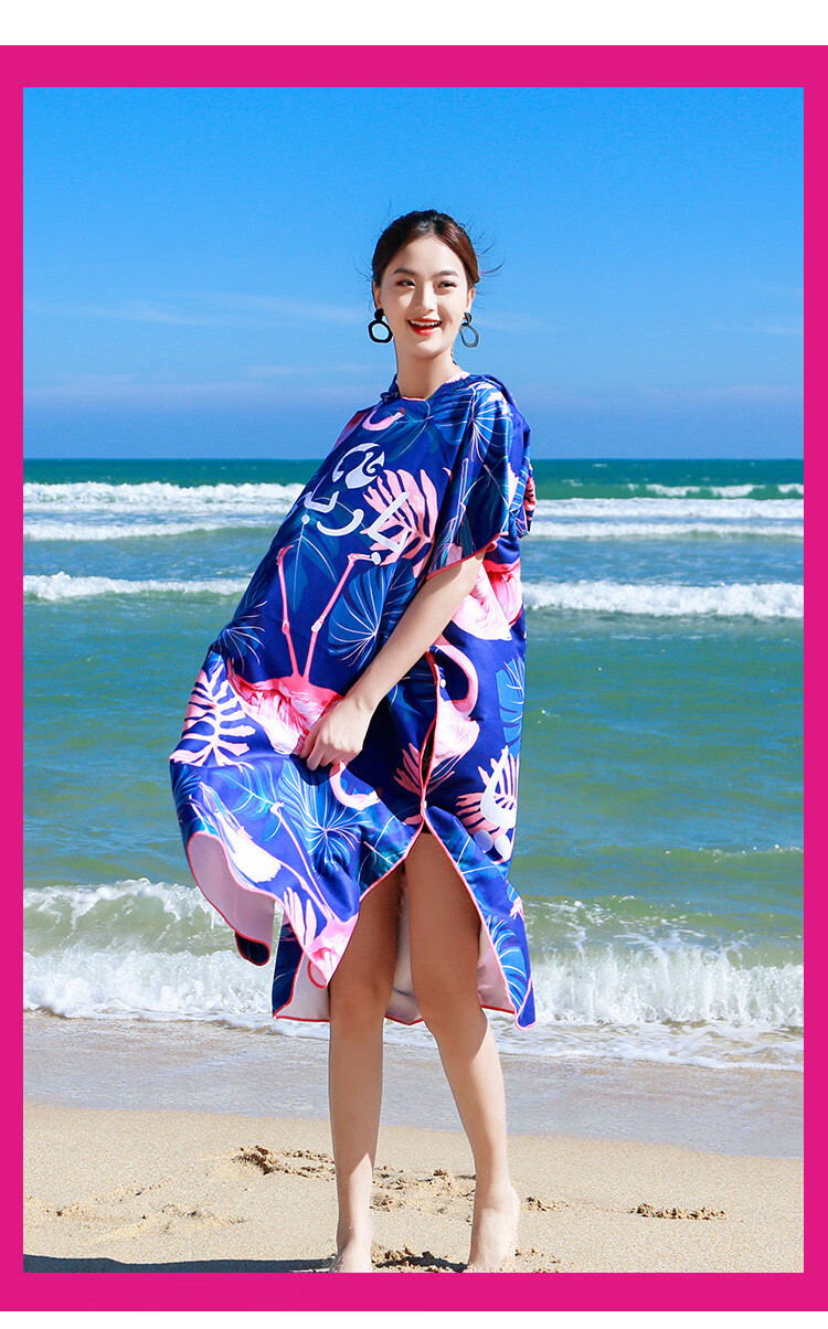 Barbie Fashionable Cloak Bath Towel, Hooded Swimwear, Wearable Beach And Hot Spring Sportswear, Absorbent Towel 9