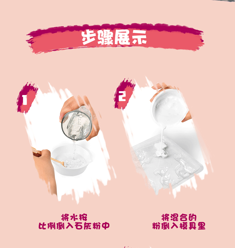 Shangmeibeibei Plaster Doll Coloring Toy, Children's DIY Handmade Painting Graffiti Toy, Birthday Gift for Ages 3-6, 8 Pieces 3