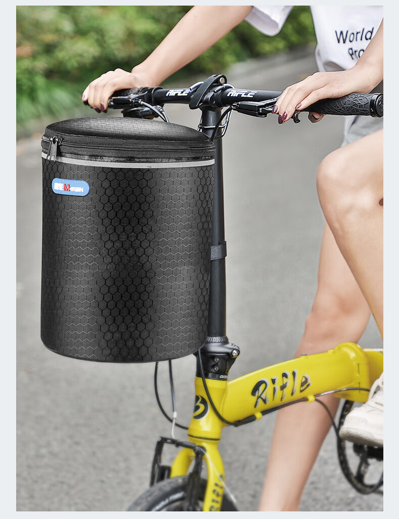 Move Iron Bicycle Front Basket, Electric Bike Front-Mounted Hanging Basket, Universal Folding Waterproof Bicycle Basket, Upgraded Wear-Resistant Long Versio 4