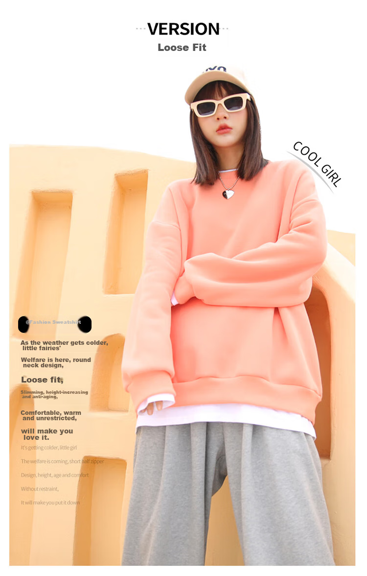 Jeanswest Women's Sweatshirt, Round Neck Pullover, Spring/summer 2026, Loose-Fitting Casual Style, Trendy White Top, Size M 5