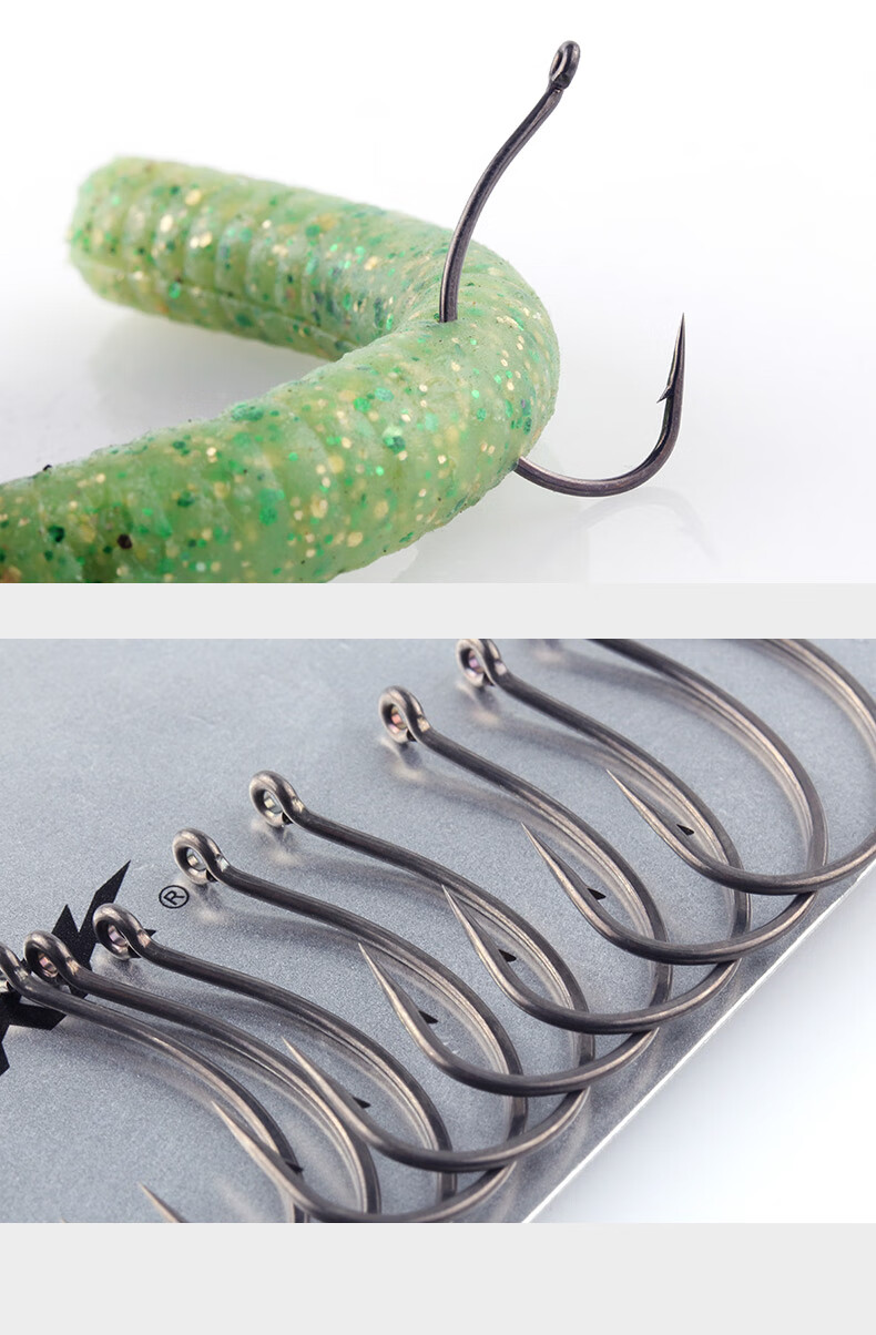 BKK Lure Hook Soft Bait Hook for Hanging Fish, Mandarin Fish, Bass Fish, Wild Fishing, Black Pit Live Bait Hook 8003 7