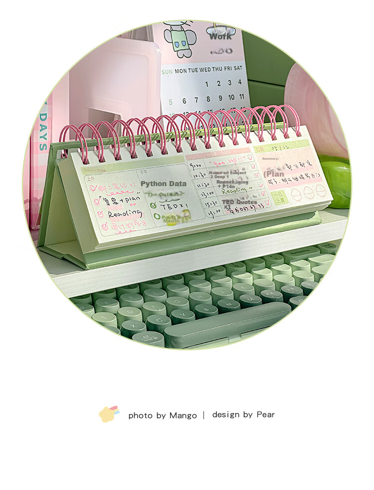 Sannianerban Desktop Daily Planner, Study Planner, High-Quality Office Work Log, Schedule, Self-Discipline Check-In Book, Record Book - Blue Star Weekly Pla 15