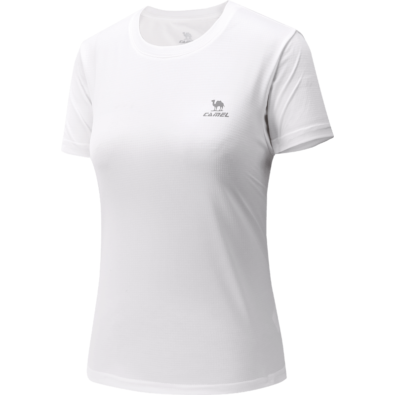 CAMEL Women's Short-Sleeve T-Shirt, New Summer Style, Loose-Fitting Round Neck, Outdoor Sportswear, Running Training, Ultra-Thin Quick-Dry Top