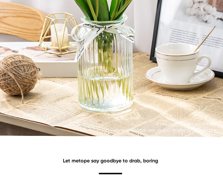 Jidukongjian Glass Vase, Flower Arrangement Vase, Green Plant Hydroponic Ecological Bottle, Flower Pot, Decorative Ornament 1