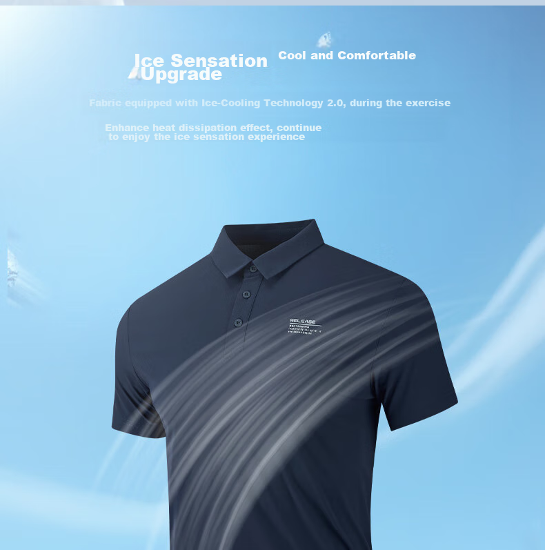 361° Men's Short Sleeve T-Shirt Spring Summer Polo Shirt Sportswear Fitness Loose Ice Silk Sun Protection 652524103D-6 6