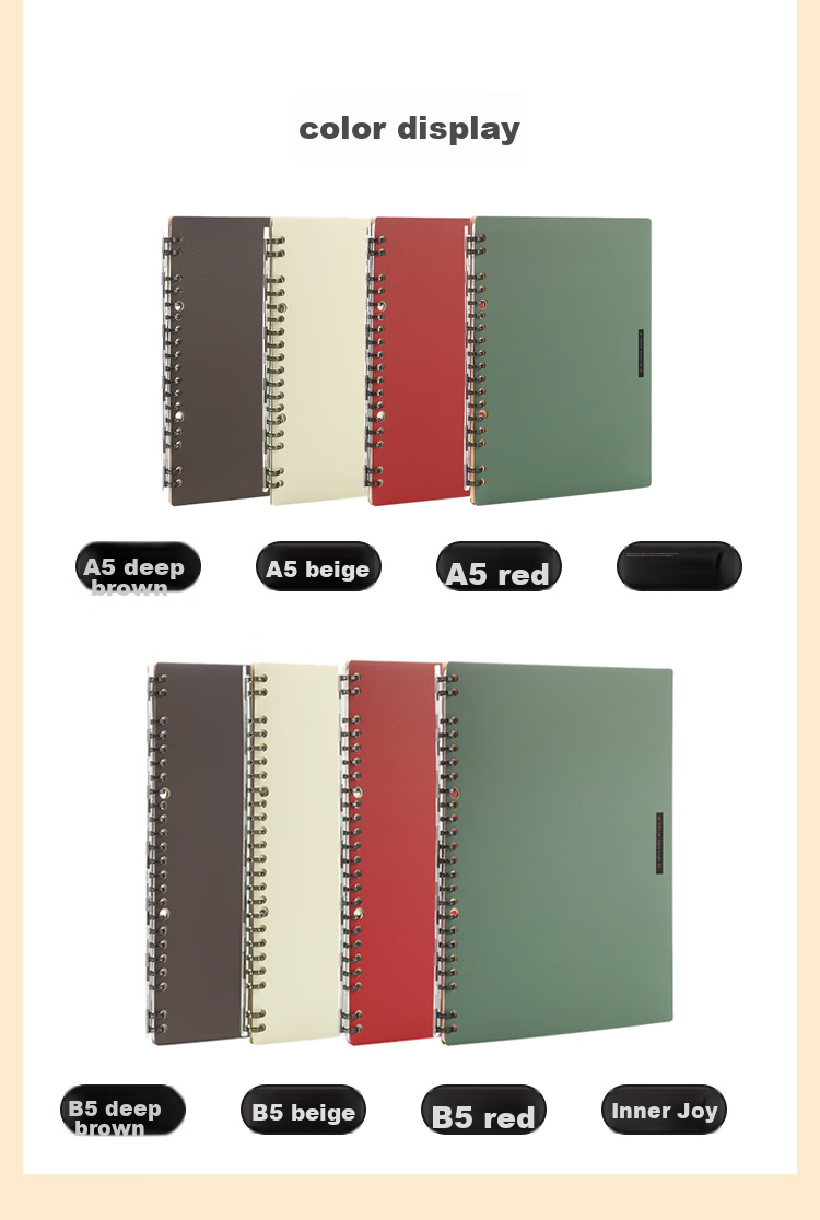 KOKUYO A5 Loose-Leaf Notebook with 18 Holes, Ultra-Thin Portable Office Notepad with Replaceable Pages, 20 Sheets, Green, WSG-RUSP52G 3